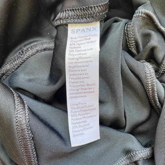 Spanx Faux Leather Leggings Black 2437 Stretch Pull On Shaping Women's Small S - Picture 16 of 16